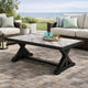 Ashley Tira 48" Outdoor Coffee Table, Tile Top, Black, Light Gray