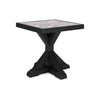 Tira 22 Inch Outdoor Side End Table Tile Top Black Light Gray Finish By Casagear Home BM315960