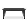 Fini 44 Inch Outdoor Coffee Table Slatted Top Modern Style Black Finish By Casagear Home BM315961