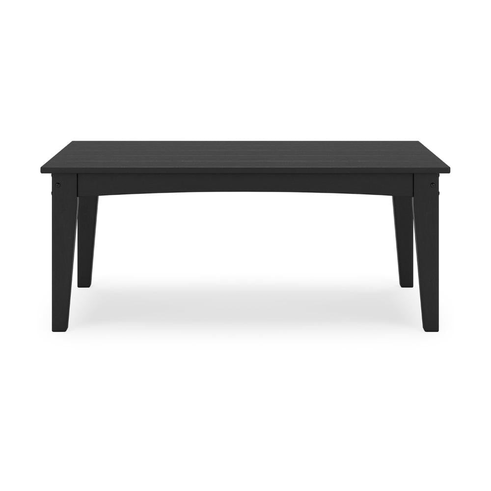 Ashley Fini 44’’ Outdoor Coffee Table Slatted Top Black Finish