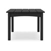Ashley Fini 44" Outdoor Coffee Table, Slatted Top, Black Finish