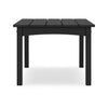 Fini 44 Inch Outdoor Coffee Table Slatted Top Modern Style Black Finish By Casagear Home BM315961