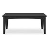 Ashley Fini 44" Outdoor Coffee Table, Slatted Top, Black Finish