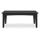 Ashley Fini 44" Outdoor Coffee Table, Slatted Top, Black Finish