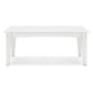 Fini 44 Inch Outdoor Coffee Table Slatted Top Modern Style White Finish By Casagear Home BM315962