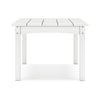 Fini 44 Inch Outdoor Coffee Table Slatted Top Modern Style White Finish By Casagear Home BM315962