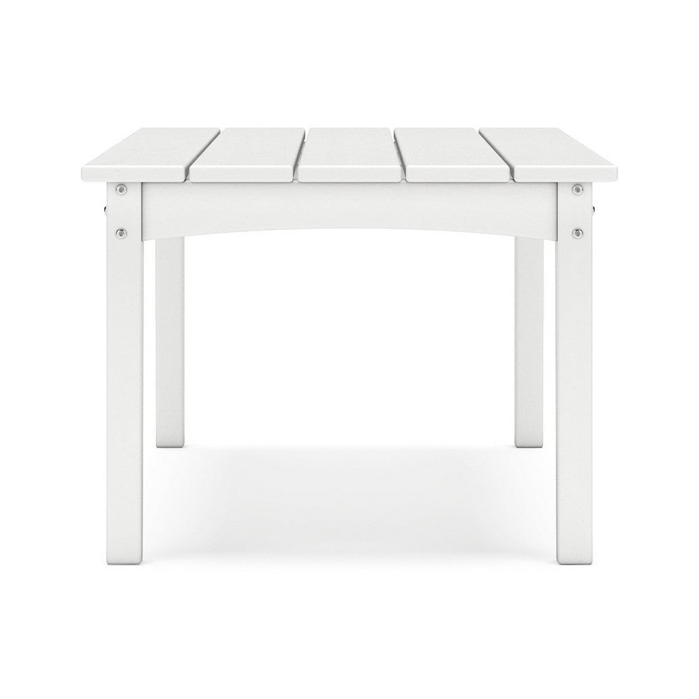 Ashley Fini 44’’ Outdoor Coffee Table Slatted Top White Finish