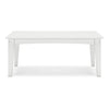 Ashley Fini 44" Outdoor Coffee Table, Slatted Top, White Finish