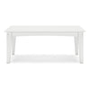 Fini 44 Inch Outdoor Coffee Table Slatted Top Modern Style White Finish By Casagear Home BM315962