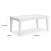 Ashley Fini 44" Outdoor Coffee Table, Slatted Top, White Finish
