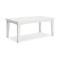 Fini 44 Inch Outdoor Coffee Table Slatted Top Modern Style White Finish By Casagear Home BM315962