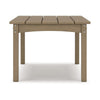 Ashley Fini 44" Outdoor Coffee Table, Slatted Top, Brown Finish