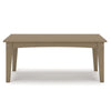 Ashley Fini 44" Outdoor Coffee Table, Slatted Top, Brown Finish