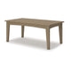 Ashley Fini 44" Outdoor Coffee Table, Slatted Top, Brown Finish