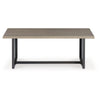 Ashley 38" Outdoor Side End Table, Rectangular Top, Modern Brown