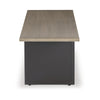 Ashley 38" Outdoor Side End Table, Rectangular Top, Modern Brown