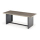 Ashley 38" Outdoor Side End Table, Rectangular Top, Modern Brown