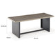 Ashley 38" Outdoor Side End Table, Rectangular Top, Modern Brown