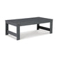 Wigo 48 Inch Outdoor Coffee Table Slatted Top Modern Style Charcoal Gray By Casagear Home BM315966