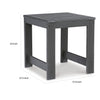 Wigo 22 Inch Outdoor Side End Table Slatted Top Modern Charcoal Gray By Casagear Home BM315967