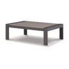 Neil 48 Inch Outdoor Coffee Table Slatted Top Modern Style Gray Brown By Casagear Home BM315968