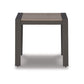 Neil 24 Inch Outdoor Side End Table, Slatted Top, Modern Gray, Brown By Casagear Home