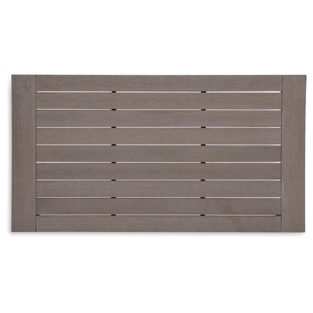 Ashley Karo 49 Inch Outdoor Coffee Table Slatted Top Modern Brown BM315972