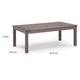 Ashley Karo 49 Inch Outdoor Coffee Table Slatted Top Modern Brown BM315972