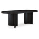 Ashley 86" Dining Table, Oval Top, Pedestal Base, Black Finish