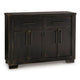 Ashley Sili 54" Dining Buffet Console, 2 Cabinets, Drawers, Black