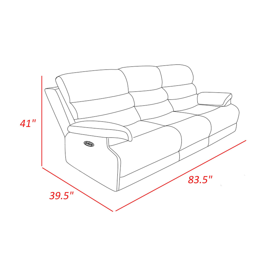 Leena 84 Inch Manual Double Recliner Sofa Gray Chenille Solid Wood By Casagear Home BM315995