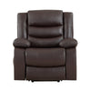 Carry 39 Inch Power Lift Recliner Chair Solid Wood Dark Brown Faux Leather By Casagear Home BM315998