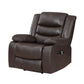 Carry 39 Inch Power Lift Recliner Chair Solid Wood Dark Brown Faux Leather By Casagear Home BM315998