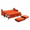 Katy 72 Inch Sleeper Sofa Convertible Pull Out Bed Wood Orange Velvet By Casagear Home BM316005