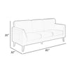 Bard 81 Inch Sofa, Yellow Velvet, Reversible Cushions, Dark Brown Wood By Casagear Home