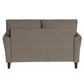 Sarah 57 Inch Loveseat Brown Velvet Tufted Reversible Cushions Wood By Casagear Home BM316017