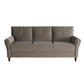 Sarah 80 Inch Sofa Brown Velvet Stitch Tufting Reversible Cushions By Casagear Home BM316018