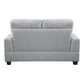 Stan 62 Inch Loveseat, Gray Polyester, Tufting, Soft Cushions, Solid Wood By Casagear Home