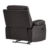 Drake 39 Inch Manual Recliner Chair Soft Brown Faux Leather Solid Wood By Casagear Home BM316040