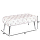 Rey 48 Inch Accent Bench Tufted Pink Velvet Upholstery Padded Seat Chrome By Casagear Home BM316069
