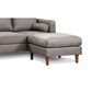 Ifo 84 Inch Plush Sofa with Reversible Chaise Ottoman USB Stone Gray By Casagear Home BM316081