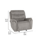 Folu 41 Inch Glider Chair Power Recliner Cushioned Gray Faux Leather By Casagear Home BM316110