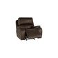 Talo 42 Inch Glider Chair Power Recliner USB C Port Brown Faux Leather By Casagear Home BM316114