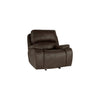 Talo 42 Inch Glider Chair Power Recliner USB C Port Brown Faux Leather By Casagear Home BM316114