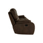 Talo 88 Inch Sofa Dual Manual Recliner Cushioned Seat Brown Faux Leather By Casagear Home BM316117