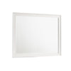 Zavi 32 x 40 Dresser Mirror Rectangular Shape Tempered Glass White By Casagear Home BM316129