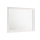 Zavi 32 x 40 Dresser Mirror Rectangular Shape Tempered Glass White By Casagear Home BM316129
