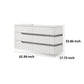 Ara 63 Inch Wide Dresser 6 Drawers Crystal Accents White Laminate Finish By Casagear Home BM316131