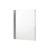 Ara 33 x 39 Dresser Mirror, Crystal Accents, White Glossy Laminate Finish By Casagear Home