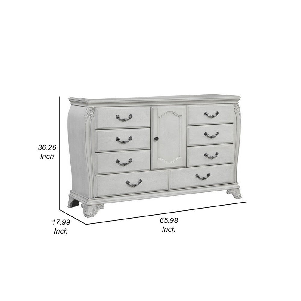 Api 66 Inch Wide Dresser 8 Drawers 1 Cabinet Drop Handles Mist Gray By Casagear Home BM316142